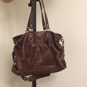 Chocolate brown coach bag